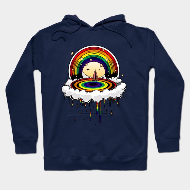 Rainbow Rain Hoodie by adamzworld